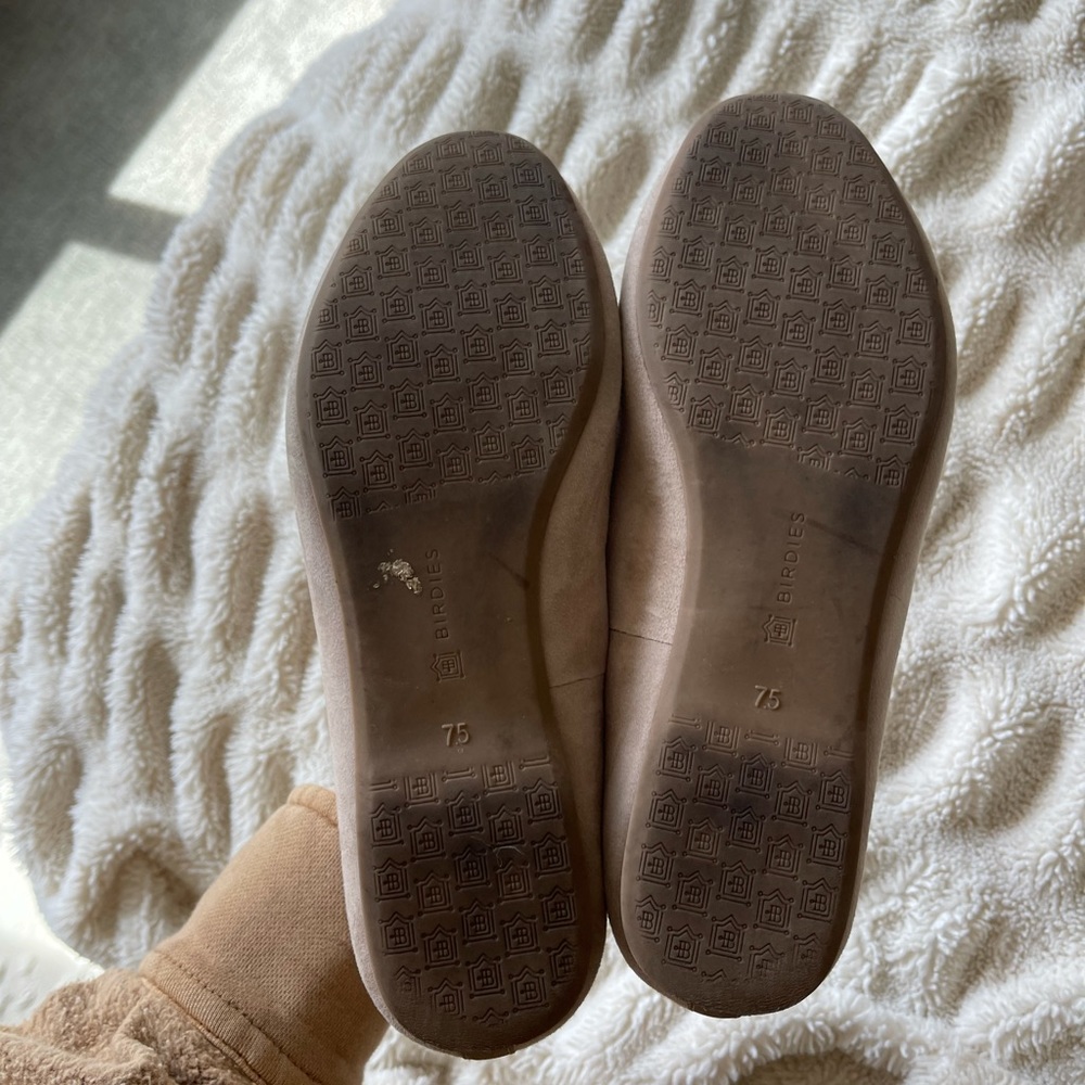 Birdies Suede cream loafers
